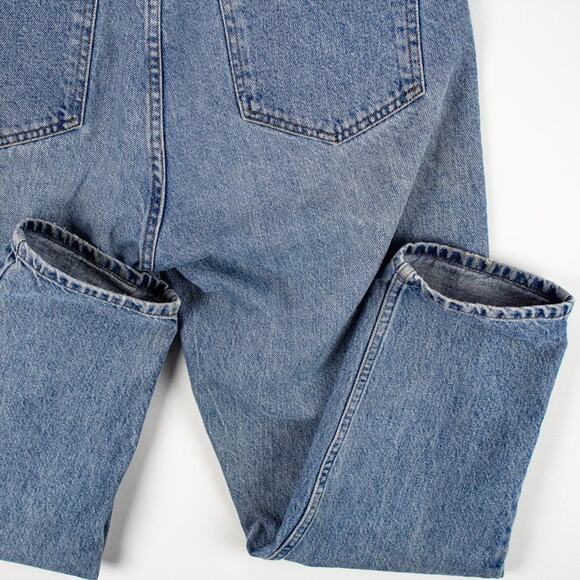 Forever WearAll Size 14 Womans Vintage Faded Blue Jeans Straight Leg 100% Cotton - Picture 11 of 11